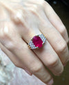 SJ1350 - Ruby with Diamond Ring Set in 18 Karat Gold Settings