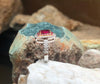 SJ3009 - Rubelite 1.66 Carat Ruby 0.37ct with Diamond 0.66 Ct Ring in 18 Karat White Gold