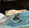 SJ3013 - Yellow Sapphire with Diamond Ring Set in 18 Karat White Gold Settings