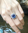 SJ2373 - Blue Sapphire 2.14 Carat, Blue Sapphire, Diamond Ring in 18 Karat Gold