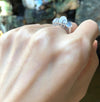 SJ1548 - Moonstone with Diamond Ring Set in 18 Karat White Gold Settings