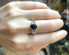 SJ1949 - Blue Sapphire with Diamond Ring Set in 18 Karat Gold Settings