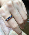SJ1946 - Blue Sapphire with Diamond Ring Set in 18 Karat Gold Settings
