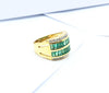 JR0474U - Emerald & Diamond Ring Set in 18 Karat Gold Setting