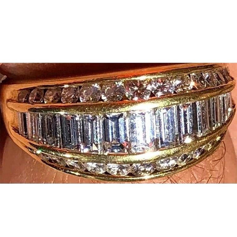 SJ2869 - Custom Ring Tsavorite Baguette and Yellow Diamond in 18K
