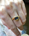 SJ1711 - Blue Sapphire Ring Set in 18 Karat Gold Settings