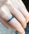 SJ1426 - Blue Sapphire Eternity Ring Set in 18 Karat Gold Settings