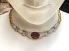SJ1515 - Ruby with Diamond Necklace Set in 18 Karat Gold Settings