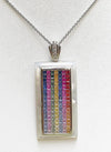 SJ1906 - Rainbow Colour Sapphire with Diamond Pendant Set in 18 Karat White Gold Settings