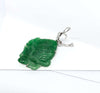 SJ2826 - Carved Jade with Diamond Pendant Set in 18 Karat White Gold Settings