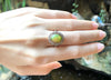 SJ2892 - Opal with Brown Diamond Ring Set in 18 Karat Rose Gold Settings
