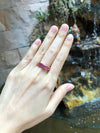 SJ2167 - Pink Sapphire Ring Set in 18 Karat Rose Gold Settings