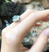 SJ3111 - Emerald with Diamond Ring Set in 18 Karat White Gold Settings