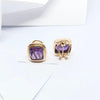 SJ6009 - Amethyst Earrings Set in 18 Karat Rose Gold Settings