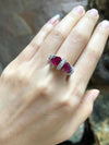 SJ1946 - Ruby with Diamond Ring Set in 18 Karat White Gold Settings