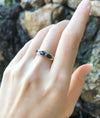SJ2687 - Blue Sapphire with Diamond Ring Set in 18 Karat Gold Settings