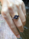 SJ1811 - Blue Sapphire with Diamond  Ring Set in 18 Karat Gold Settings