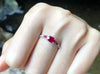 SJ2735 - Ruby with Diamond Ring Set in 18 Karat White Gold Settings