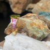 SJ3105 - Peridot, Pink Sapphire with Diamond Ring Set in 18 Karat Gold Settings