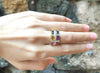 SJ2665 - Rainbow Color Sapphire with Diamond Ring Set in 18 Karat Gold Settings