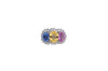 SJ2368 - Blue Sapphire, Pink Sapphire, Yellow Sapphire, Diamond in 18 Karat White Gold