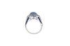SJ3004 - Blue Star Sapphire, Blue Sapphire with Diamond Ring in 18 Karat Gold Setting