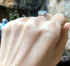 SJ6022 - Aquamarine with Diamond Ring Set in 18 Karat White Gold Settings