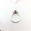 SJ2488 - GRS Certified 2cts Pigeon's Blood Burmese Ruby with Diamond Ring in Platinum