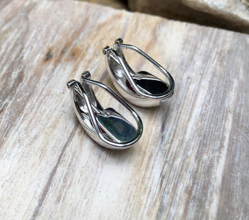 SJ1966 - Ruby Earrings Set in 18 Karat White Gold Settings