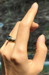 SJ2925 - Blue Star Sapphire Ring Set in 18 Karat Gold Settings