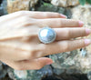 SJ2648 - South Sea Pearl with Diamond Ring Set in 18 Karat White Gold Settings