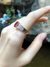 SJ1971 - Ruby with Diamond Ring Set in 18 Karat Rose Gold Settings