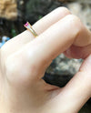 JR0464R - Ruby & Diamond Ring Set in 18 Karat Gold Setting