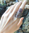 SJ3171 - Multi-Color Sapphire Octopus Ring set in Silver Settings