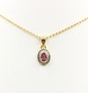 SJ2719 - Pink Sapphire with Diamond Pendant Set in 18 Karat Gold Settings