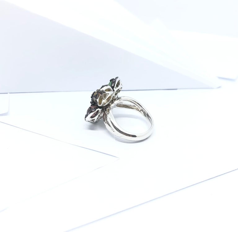 SJ3203 - Tourmaline and Pink Sapphire Ring set in Silver Settings