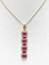 SJ2007 - Ruby with Diamond Pendant Set in 18 Karat Rose Gold Settings