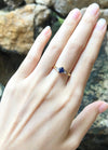 SJ1319 - Blue Sapphire with Diamond Ring Set in 18 Karat Gold Settings