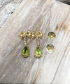 SJ6179 - Peridot with Diamond Bow Earrings Set in 18 Karat Gold Settings