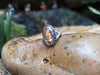 SJ2386 - Movel Shape Imperial Topaz, Blue Sapphire and Diamond Ring in 18k White Gold