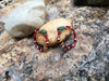SJ2166 - Tsavorite with Ruby and Diamond Frog Earrings Set in 18 Karat Gold Settings