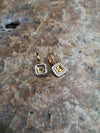 SJ6195 - Yellow Sapphire with Diamond Earrings Set in 18 Karat White Gold Settings
