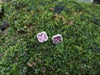 SJ6223 - Pink Sapphire with Diamond Clover Earrings Set in 18 Karat White Gold Settings