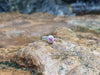 SJ2606 - Round Cut Pink Sapphire with Diamond Ring Set in 18 Karat White Gold Settings