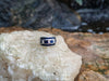 SJ2585 - Blue Sapphire with Carat Ring Set in 18 Karat White Gold Settings