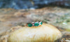 SJ2585 - Emerald with Diamond Ring Set in 18 Karat Rose Gold Settings