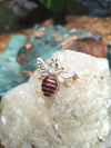 SJ2575 - Ruby with Emerald and Diamond Bee Brooch Set in 18 Karat Gold Settings