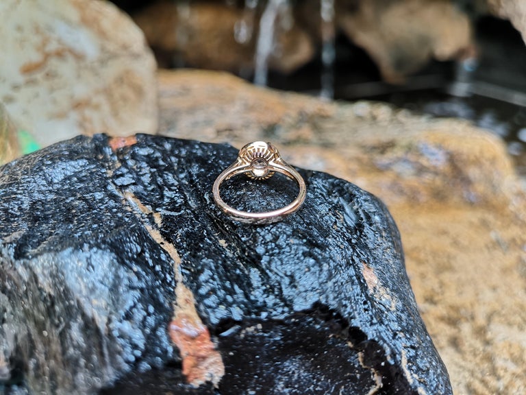 JR0015Q - Pink Sapphire & Brown Diamond Ring Set in 18 Karat Rose Gold Setting
