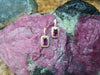 SJ2646 - Alamandite Garnet with Diamond Earrings Set in 18 Karat Rose Gold Settings