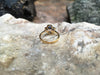 SJ2631 - Blue Sapphire with Diamond Clover Ring Set in 18 Karat Gold Settings